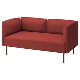 IKEA Een moderne rode lillehem tweezitsbank met een strak design en metalen poten aanbieding