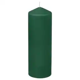 IKEA Fenomen groene stompkaars, cilindrische vorm met katoenen lont, gladde afwerking aanbieding
