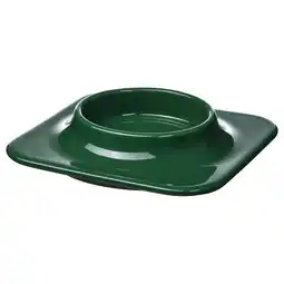 IKEA Groene keramische vinterfint kom op ovaal bord, perfect voor dipsauzen, stijlvol en functioneel aanbieding