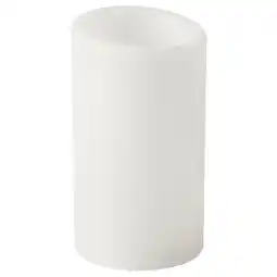 IKEA Witte led-kaars, cilindrisch, glanzende, moderne minimalistische stijl aanbieding