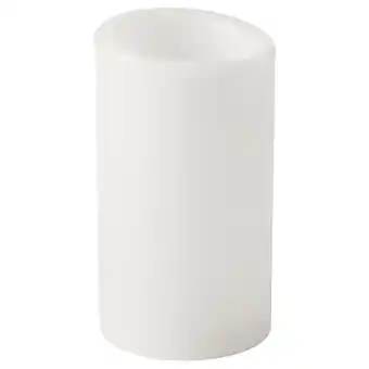 IKEA Witte led-kaars, cilindrisch, glanzende, moderne minimalistische stijl aanbieding