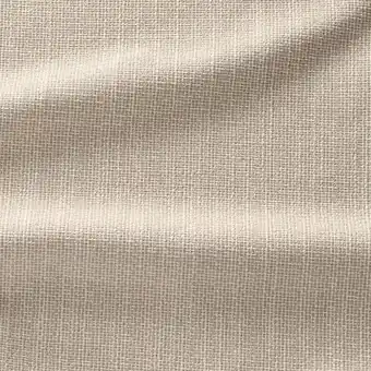 IKEA Close-up van getextureerde beige meubelstof, glad en duurzaam aanbieding