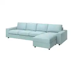 IKEA Hemelsblauwe vimle sectionele bank met linker chaise longue, modern minimalistisch design in stof aanbieding