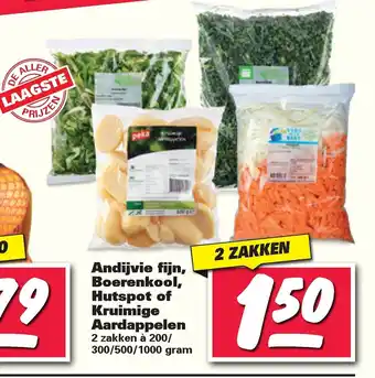 Nettorama Andijvie fijn, Boerenkool, Hutspot of Kruimige Aardappelen aanbieding