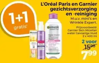 Trekpleister L'Oréal Paris en Garnier gezichtsverzorging en reiniging aanbieding