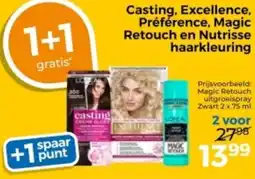 Trekpleister Casting, Excellence, Préférence, Magic Retouch en Nutrisse haarkleuring aanbieding