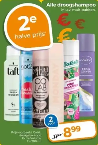 Trekpleister Alle droogshampoo aanbieding