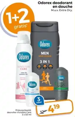 Trekpleister Odorex deodorant en douche aanbieding