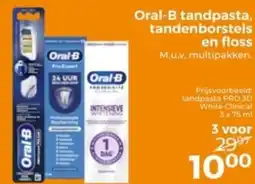 Trekpleister Oral-B tandpasta, tandenborstels en floss aanbieding