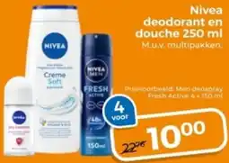 Trekpleister Nivea deodorant en douche aanbieding