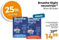 Trekpleister Breathe Right neusstrips aanbieding