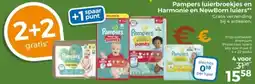 Trekpleister Pampers luierbroekjes en Harmonie en NewBorn luiers aanbieding