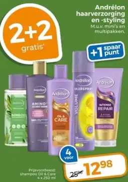 Trekpleister Andrélon haarverzorging en styling aanbieding