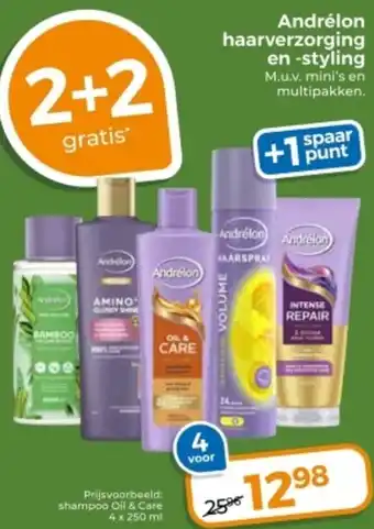 Trekpleister Andrélon haarverzorging en styling aanbieding