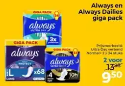 Trekpleister Always en Always Dailies giga pack aanbieding