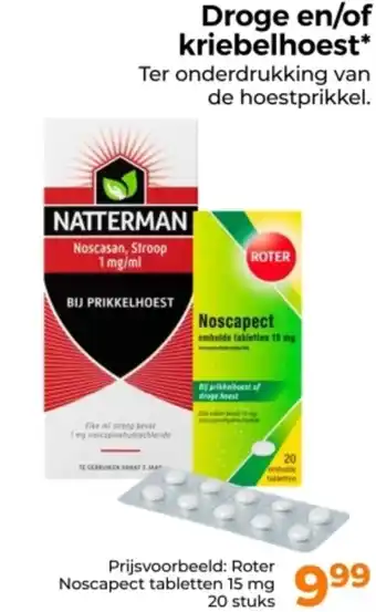 Trekpleister Droge en/of kriebelhoest aanbieding