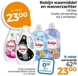 Trekpleister Robijn wasmiddel en wasverzachter aanbieding