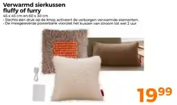 Trekpleister Verwarmd sierkussen fluffy of furry aanbieding
