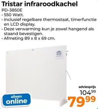 Trekpleister Tristar infraroodkachel aanbieding