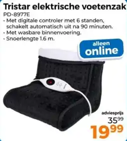 Trekpleister Tristar elektrische voetenzak PD-8977E aanbieding