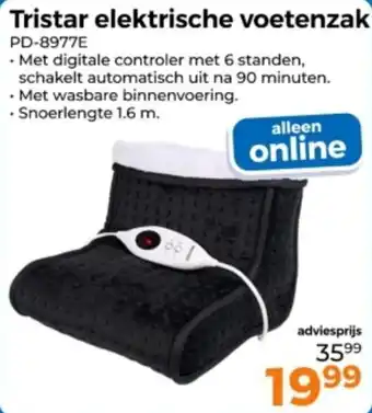 Trekpleister Tristar elektrische voetenzak PD-8977E aanbieding