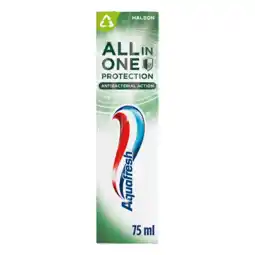 De Online Drogist Aquafresh All in One Protection Anti Bacterial Action Tandpasta 75ML aanbieding