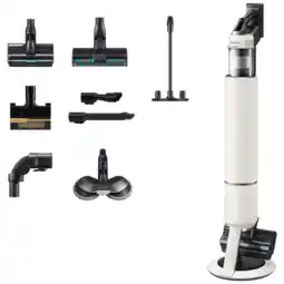 MediaMarkt Samsung Bespoke Jet Ai Lite Pro Extra Steelstofzuiger Vs80f28dgs Incl. Kruimelzuiger Santorini Beige aanbieding
