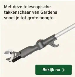 GAMMA Met deze telescopische takkenschaar van Gardena snoei je tot grote hoogte. aanbieding
