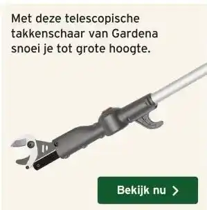 GAMMA Met deze telescopische takkenschaar van Gardena snoei je tot grote hoogte. aanbieding