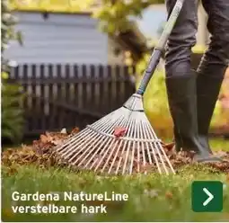 GAMMA Gardena NatureLine verstelbare hark aanbieding