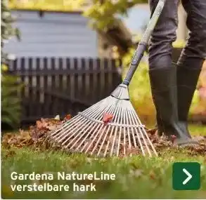 GAMMA Gardena NatureLine verstelbare hark aanbieding