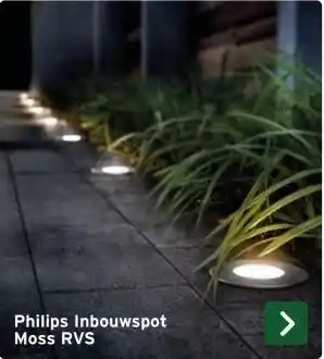 GAMMA Philips Inbouwspot Moss RVS aanbieding