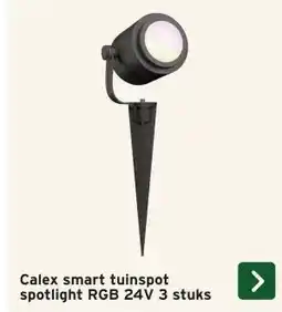 GAMMA Calex smart tuinspot spotlight RGB 24V 3 stuks aanbieding