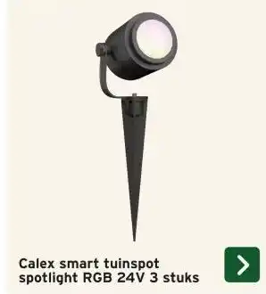 GAMMA Calex smart tuinspot spotlight RGB 24V 3 stuks aanbieding