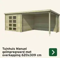 GAMMA Tuinhuis Manuel geïmpregneerd met overkapping aanbieding