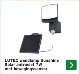 GAMMA LUTEC wandlamp Sunshine met bewegingssensor aanbieding