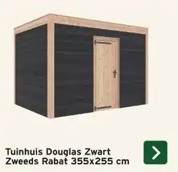 GAMMA Tuinhuis Douglas Zwart Zweeds Rabat aanbieding