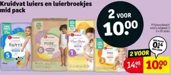 Kruidvat Kruidvat luiers en luierbroekjes mid pack aanbieding