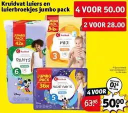 Kruidvat Kruidvat luiers en luierbroekjes jumbo pack aanbieding