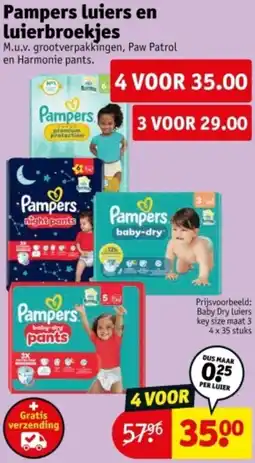 Kruidvat Pampers luiers en luierbroekjes aanbieding