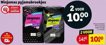 Kruidvat Ninjamas pyjamabroekjes aanbieding