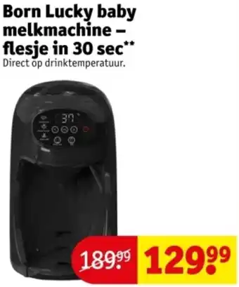 Kruidvat Born Lucky baby melkmachine flesje in 30 sec aanbieding