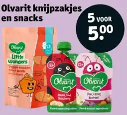 Kruidvat Olvarit knijpzakjes en snacks aanbieding