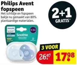 Kruidvat Philips Avent fopspeen aanbieding