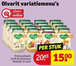 Kruidvat Olvarit variatiemenu's aanbieding