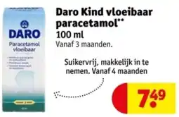 Kruidvat Daro Kind vloeibaar paracetamol aanbieding