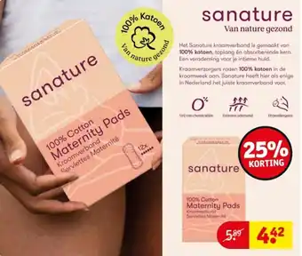 Kruidvat Sanature Maternity Pads aanbieding