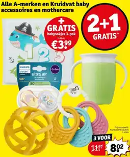 Kruidvat Alle A-merken en Kruidvat baby accessoires en mothercare aanbieding