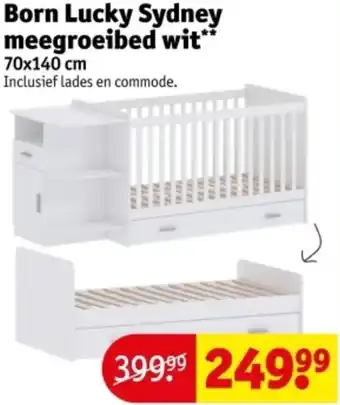 Kruidvat Born Lucky Sydney meegroeibed wit aanbieding
