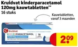 Kruidvat Kruidvat kinderparacetamol 120mg kauwtabletten aanbieding